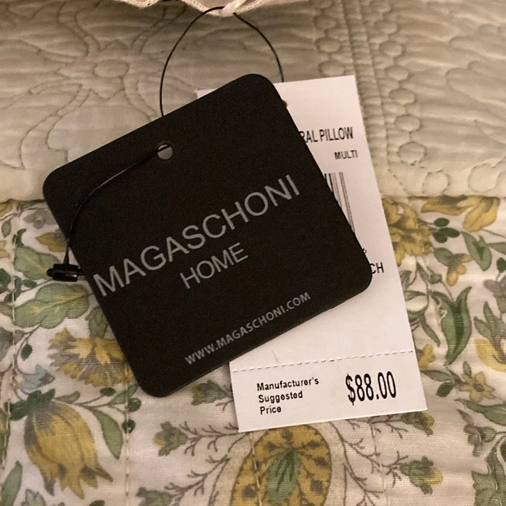 Absolutely Gorgeous! MAGASCHONI HOME Hand Beaded Embroidered Pillow Zipper Case